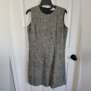 Isaac Mizrahi for Target Sleeveless Wool Blend Shift Dress Size 12 Black White